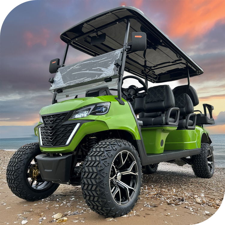 Factory Direct High Quality 2+2 Seats 7500W Lithium Battery Utility Golf Carts Luxury Electric Golf Buggy