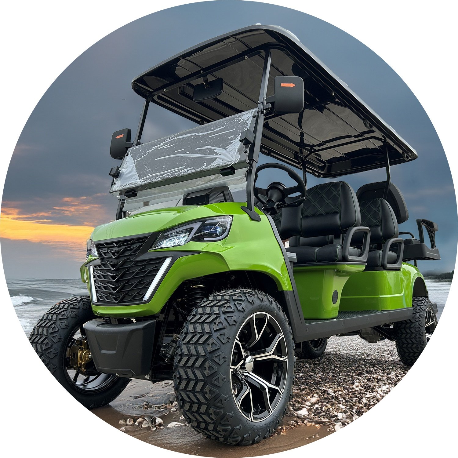 Factory Direct High Quality 2+2 Seats 7500W Lithium Battery Utility Golf Carts Luxury Electric Golf Buggy