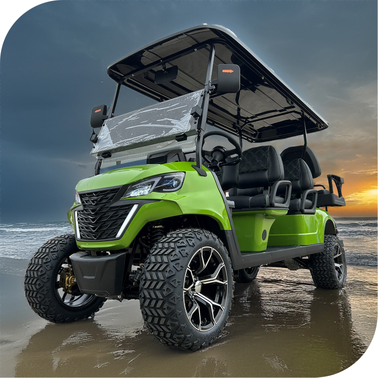 Factory Direct High Quality 2+2 Seats 7500W Lithium Battery Utility Golf Carts Luxury Electric Golf Buggy