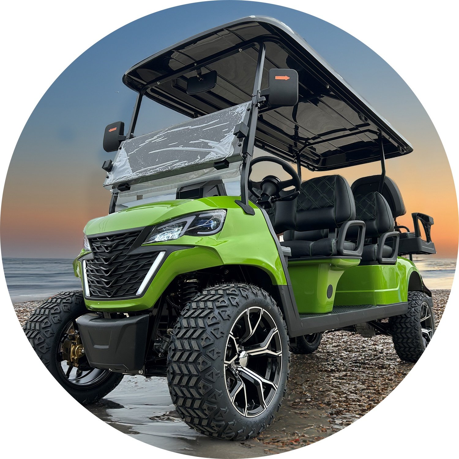 Factory Direct High Quality 4+2 Seats 72V Lithium Battery Utility Golf Carts Luxury Electric Golf Buggy