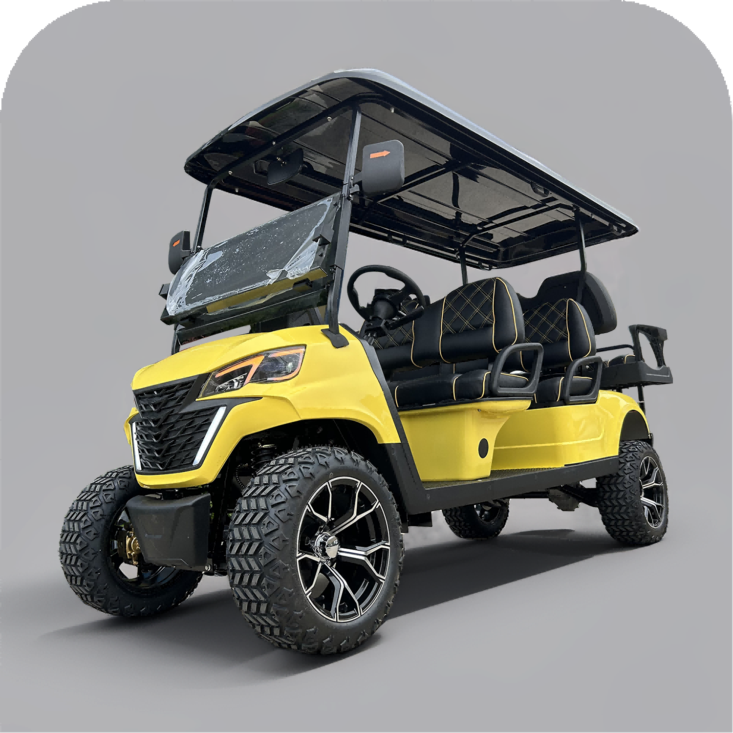 Modern Design Offroad Golf Buggy Hot Sale 4+2 Seats 72V Electric Golf Carts Street Legal