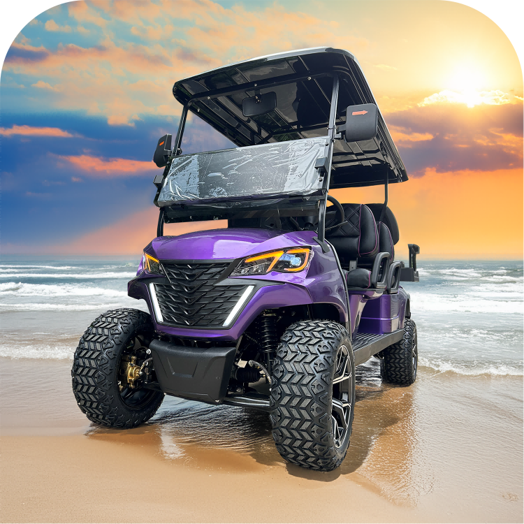 Modern Design Offroad Golf Buggy Hot Sale 4+2 Seats 72V Electric Golf Carts Street Legal