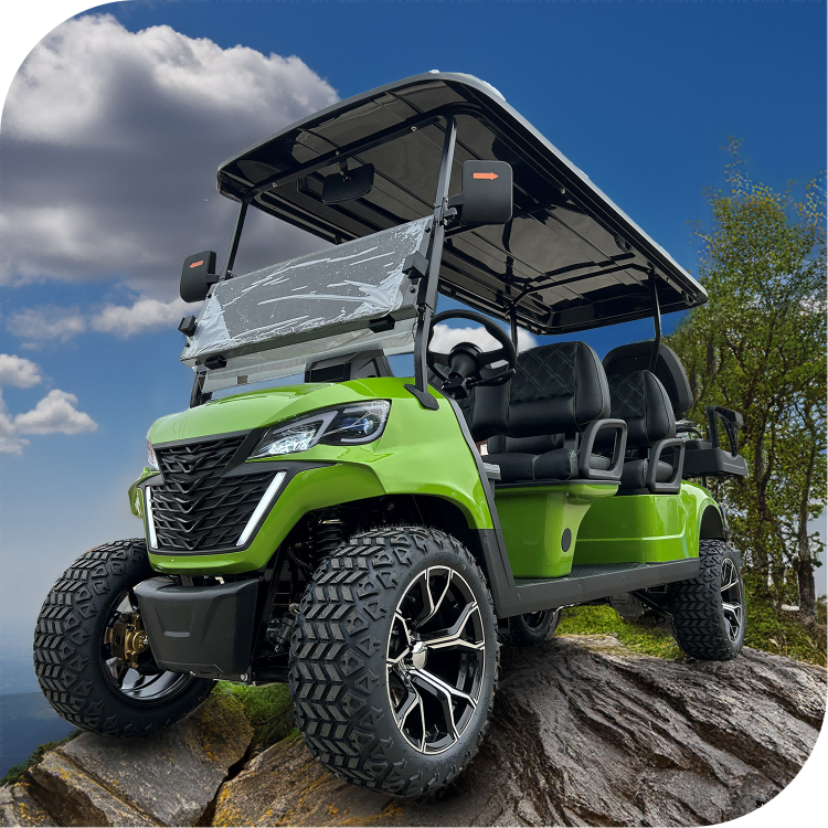 Top Quality 150A Lithium Battery Rechargeable 2+2 Seats Utility Electric Golf Carts Buggy