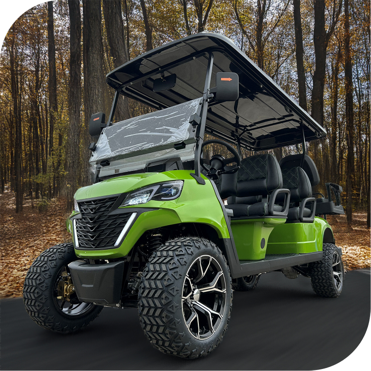 Top Quality 150A Lithium Battery Rechargeable 2+2 Seats Utility Electric Golf Carts Buggy